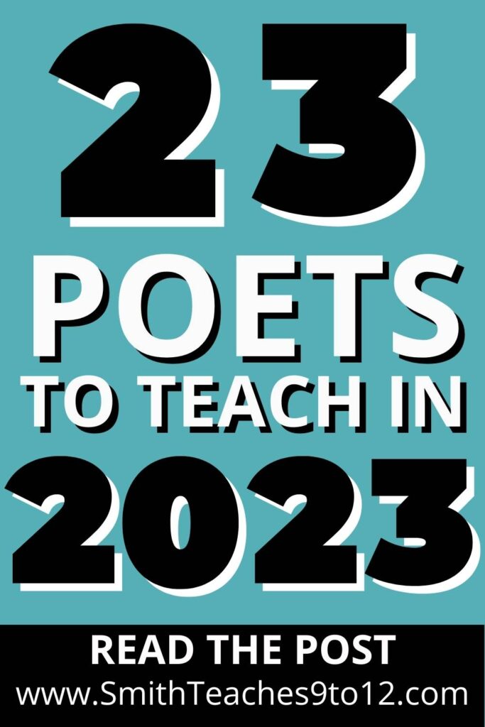23 poets to teach this year in high school ELA with lesson ideas and teacher freebies