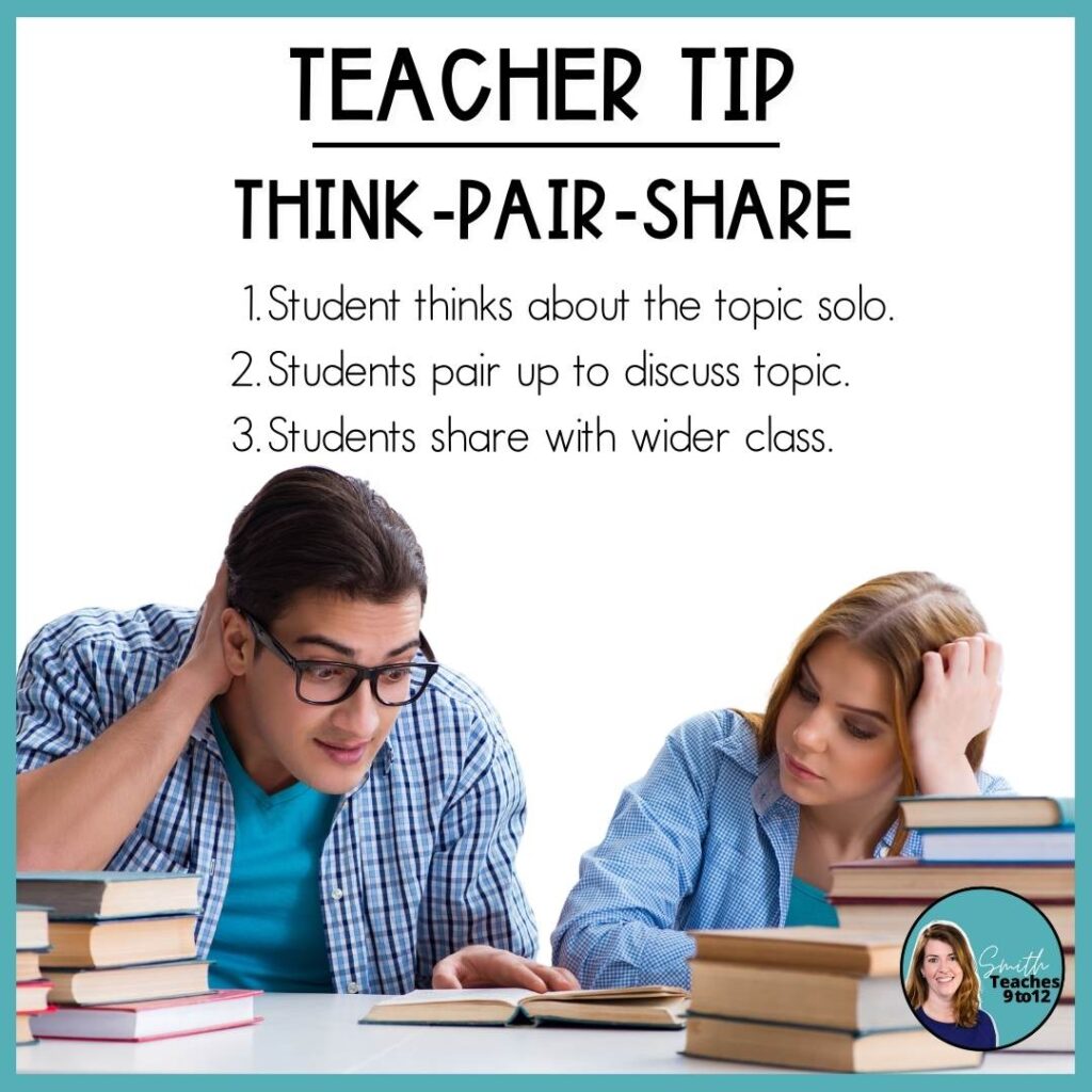 Use a think-pair-share as part of your lessons for analyzing poetry.